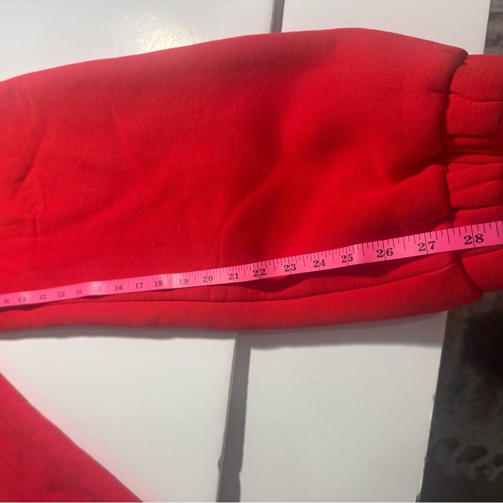 Comfrt Red Fleece Hoodie Jogger Set Women’s Large Cozy Lounge Sweat Set - Picture 12 of 15